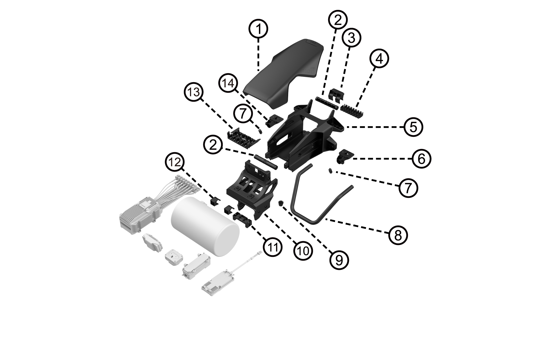 XAG P100 Pro 2023 Fuselage Front Compartment Frame – Pegasus Robotics Inc.